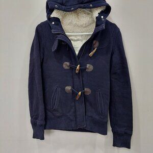 Aeropostale Faux Fur Lined Navy Pea Coat (Size S)